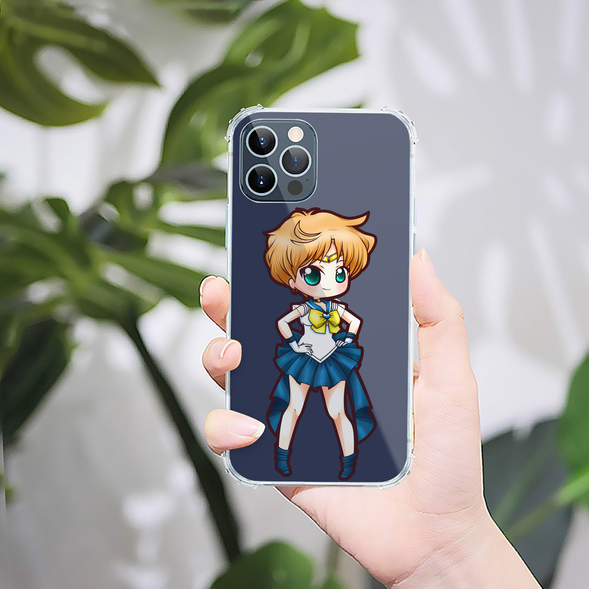 （画像用） 美少女戦士セーラームーン 天王はるか Sailor Moon Tenoh Haruka 【iPhone 12シリーズ対応】透明スマホケース（クリアソフトケース）